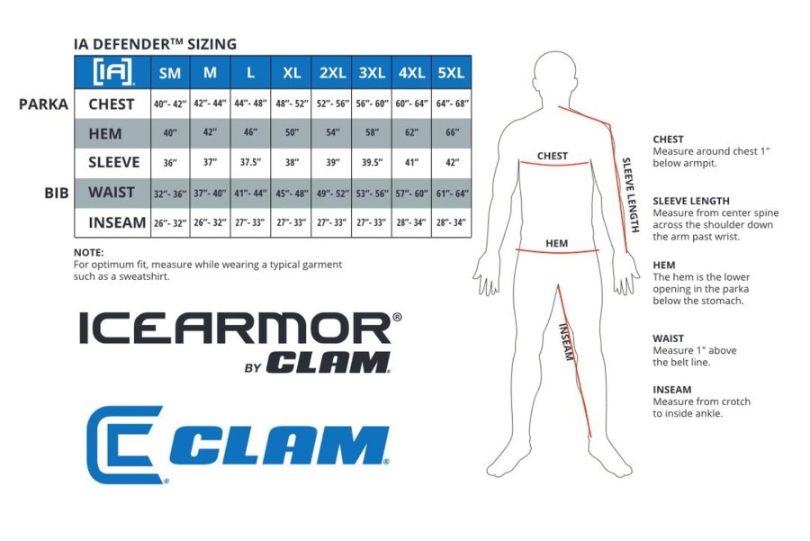 Icearmor By Clam Clam Outdoors | Defender Float Bib