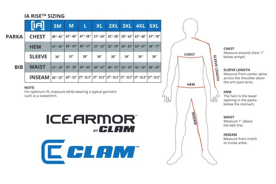 Icearmor By Clam Clam Outdoors | Rise Float Bib - Tundra