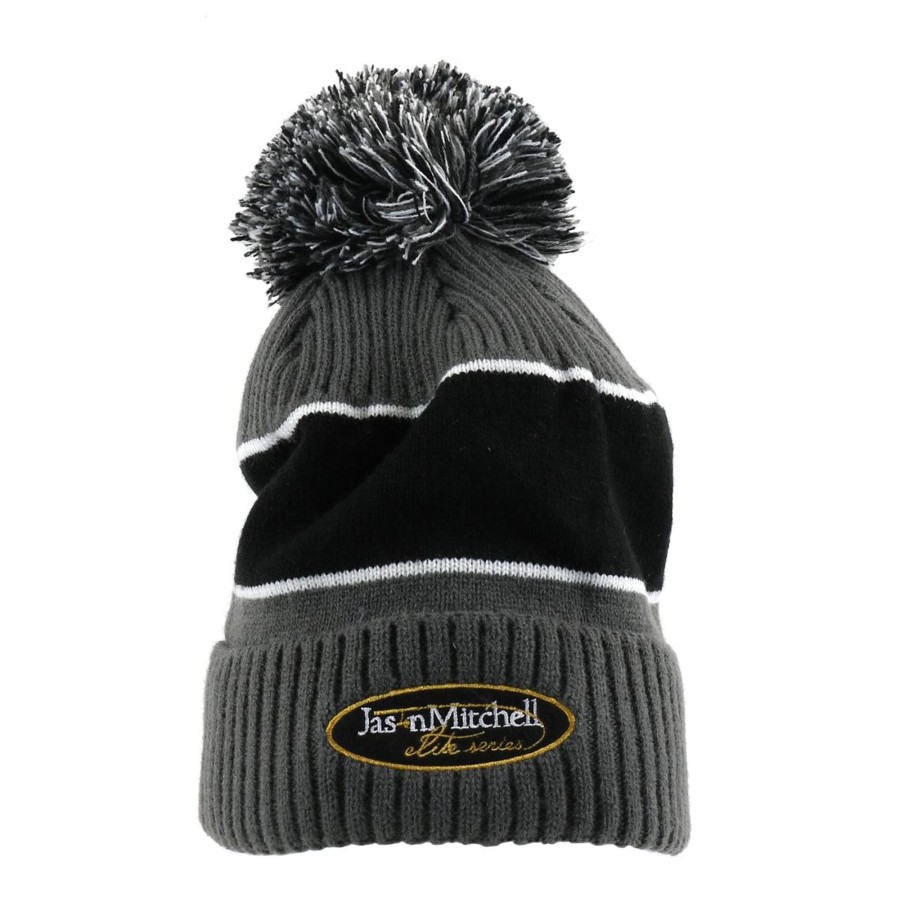 Gift Guides Clam Outdoors | Jason Mitchell Pom Hat, Grey/Black, Is22