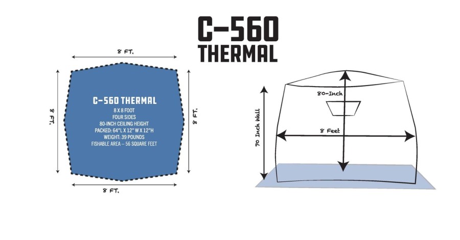 Ice Shelters Clam Outdoors | C-560 Thermal Hub